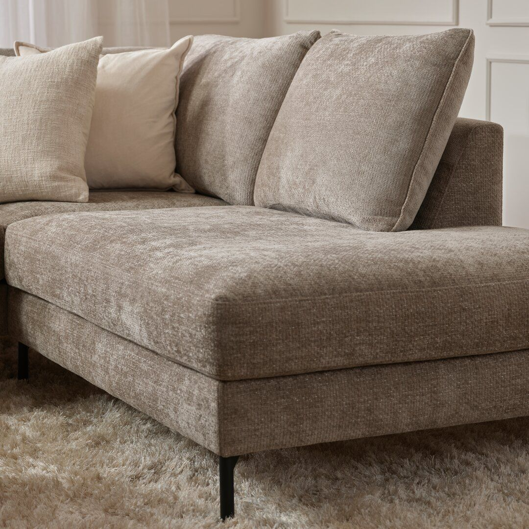 Fløjlsofa i Brun